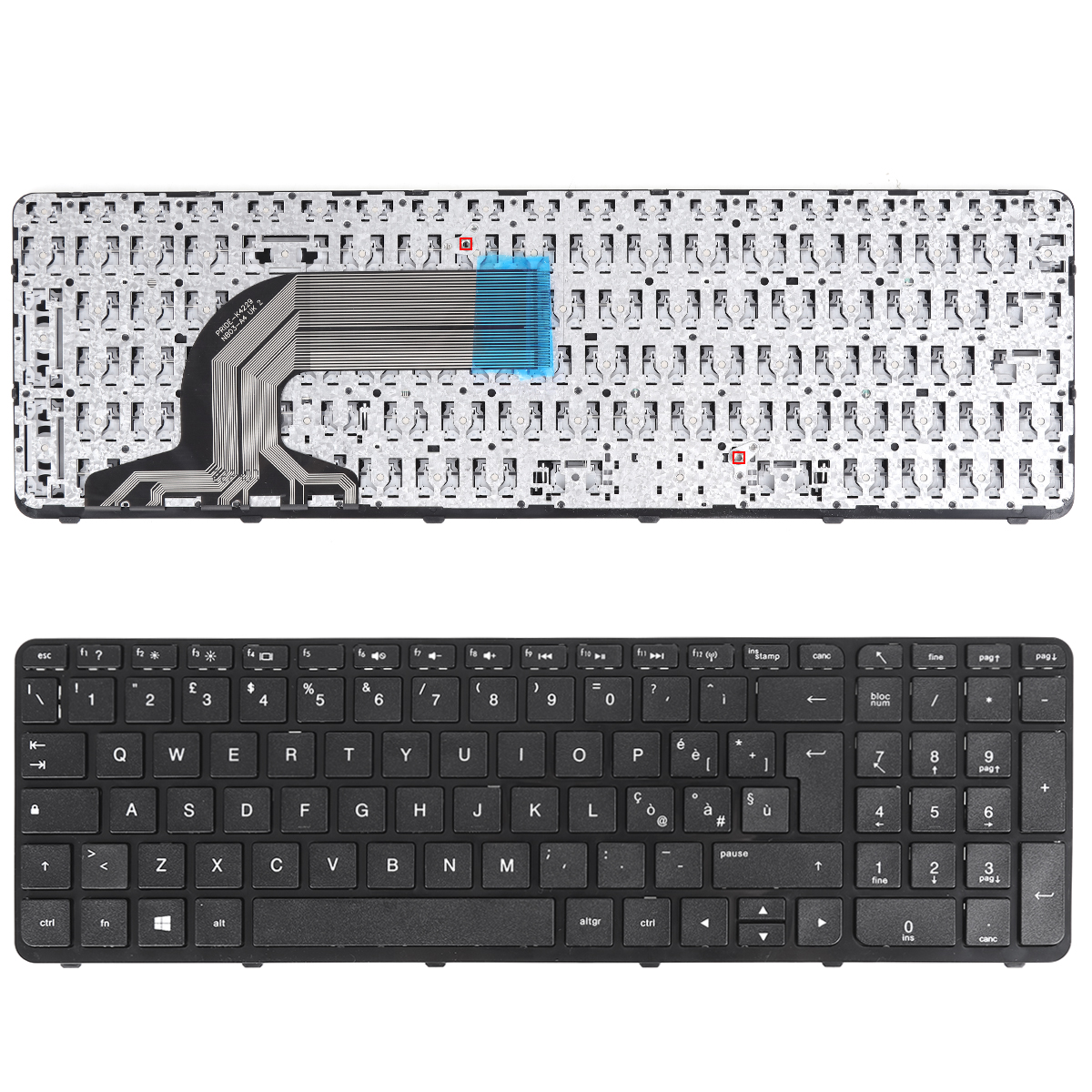 Picture of New Replacement Laptop Keyboard For HP Pavilion 15-e 15-n  250 G3  255 G3 256 G3  GLOSSY FRAME BLACK(Win8) IT Layout
